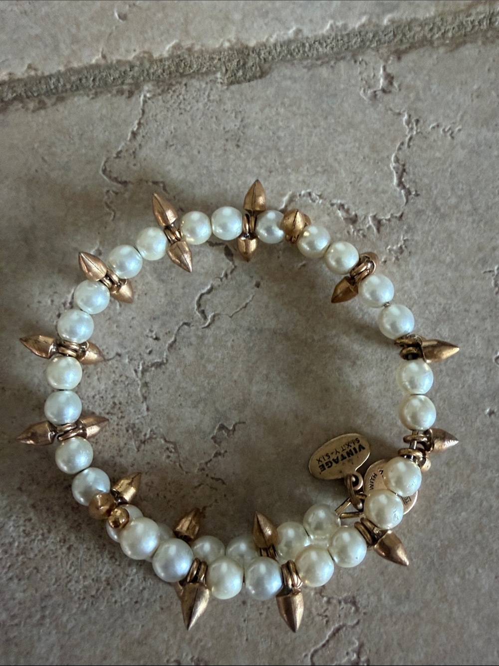 Alex and Ani Pearl Spike Wrap Bracelet